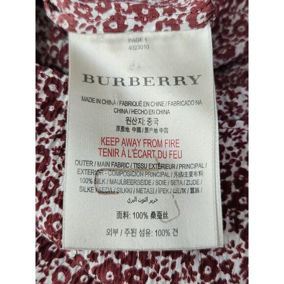 Burberry Brit Floral Silk Georgette Crepe Mini Shift Dress Women's Size 4 Euc - Picture 6 of 10